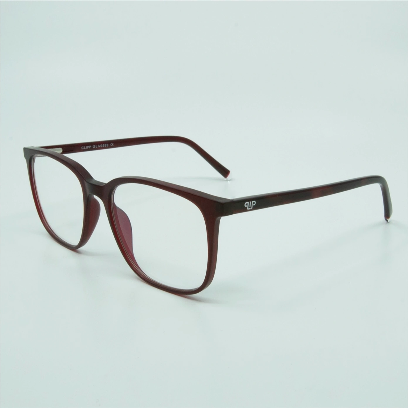 Clipp Glasses piros focus kékfény szűrő szemüveg balról