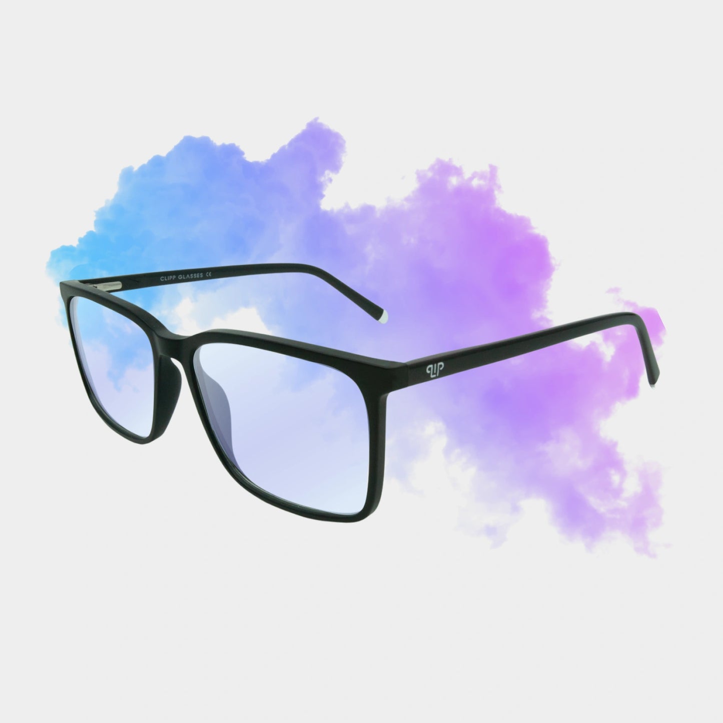 Clipp Glasses fekete hale kékfény szűrő szemüveg balról