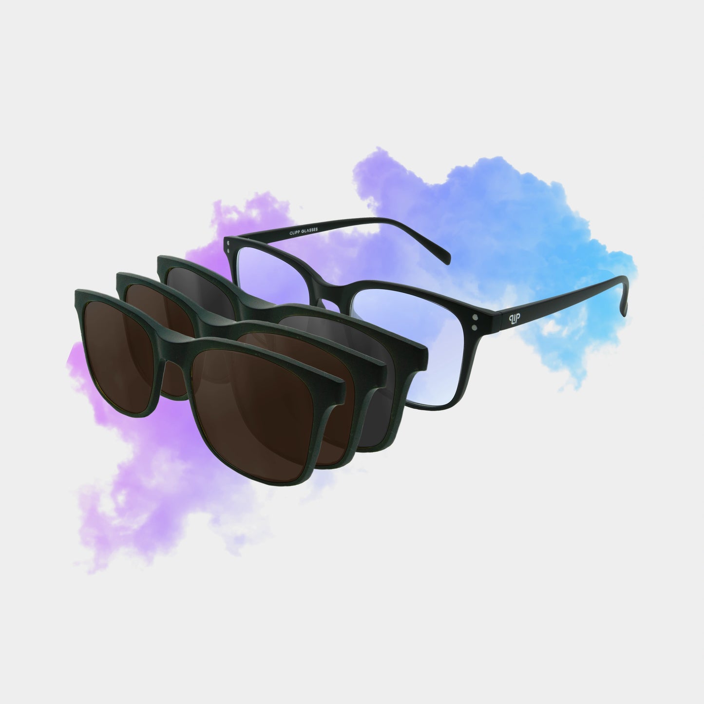 Clipp Glasses Classic szemüveg fekete, barna és barna fedőlencsével