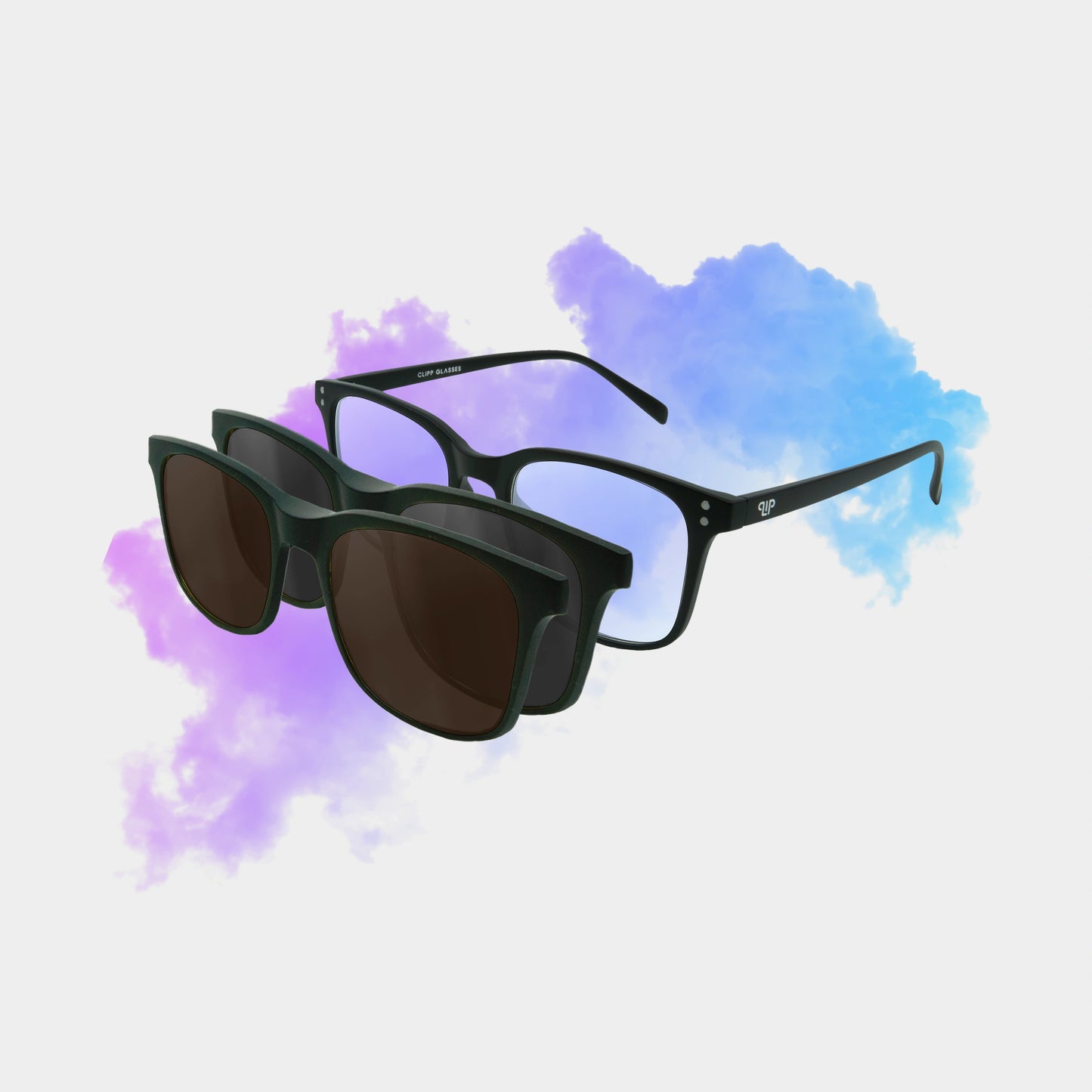 Clipp Glasses Classic szemüveg fekete és barna fedőlencsével