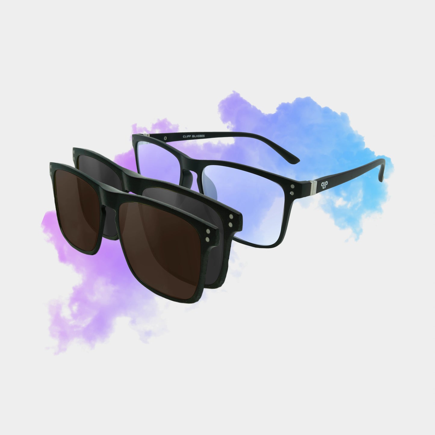 Clipp Glasses Cubed monitor szemüveg fekete és barna fedőlencsével