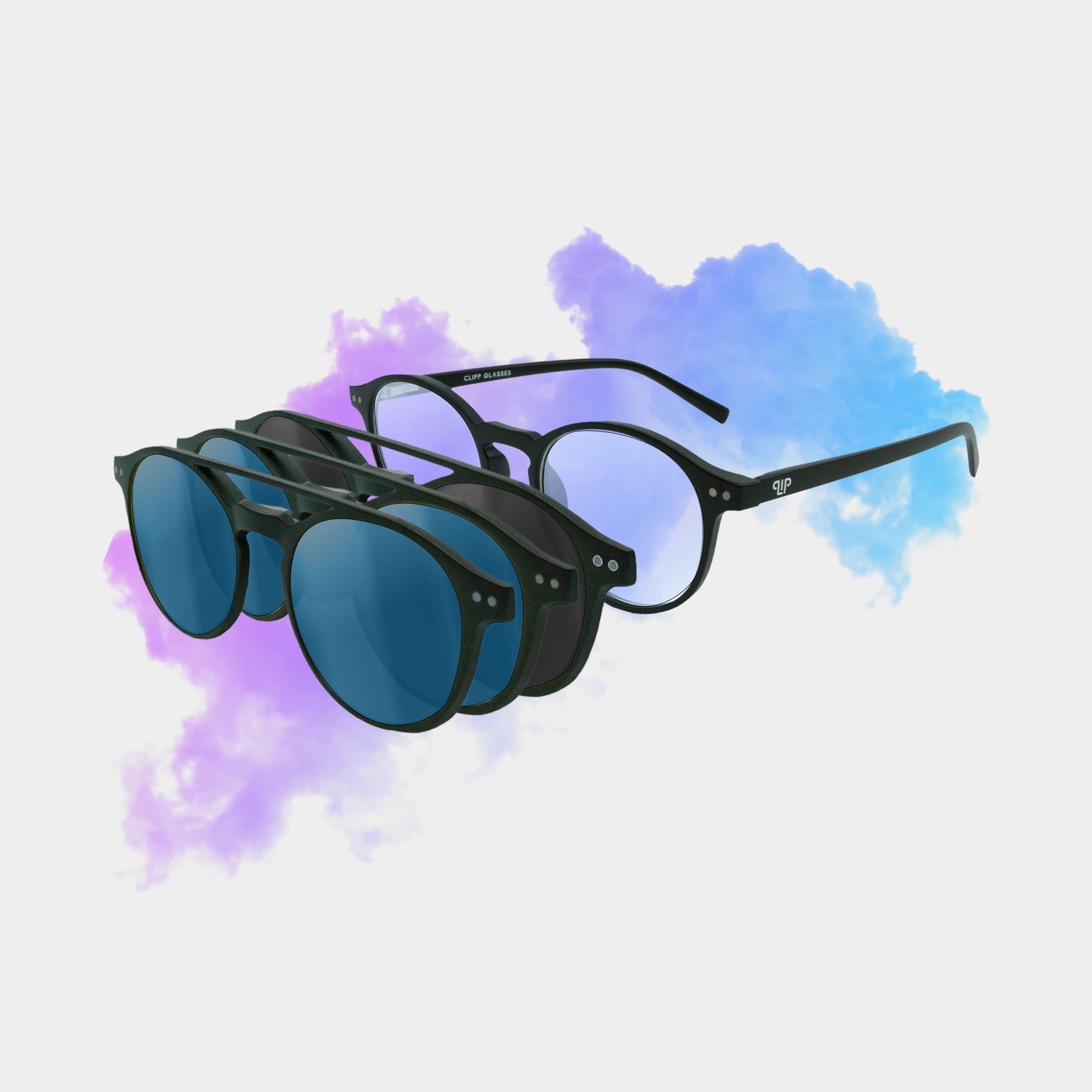 Clipp Glasses Sierra+ monitor szemüveg fekete, kék és kék fedőlencsével