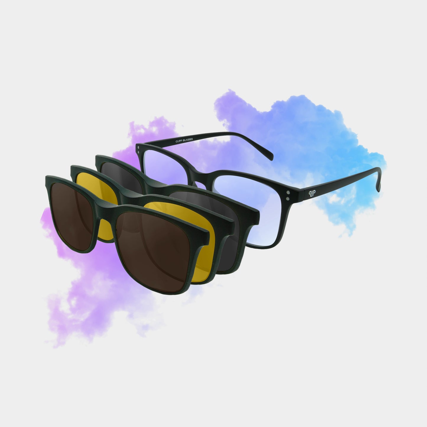 Clipp Glasses Classic szemüveg fekete, sárga és barna fedőlencsével