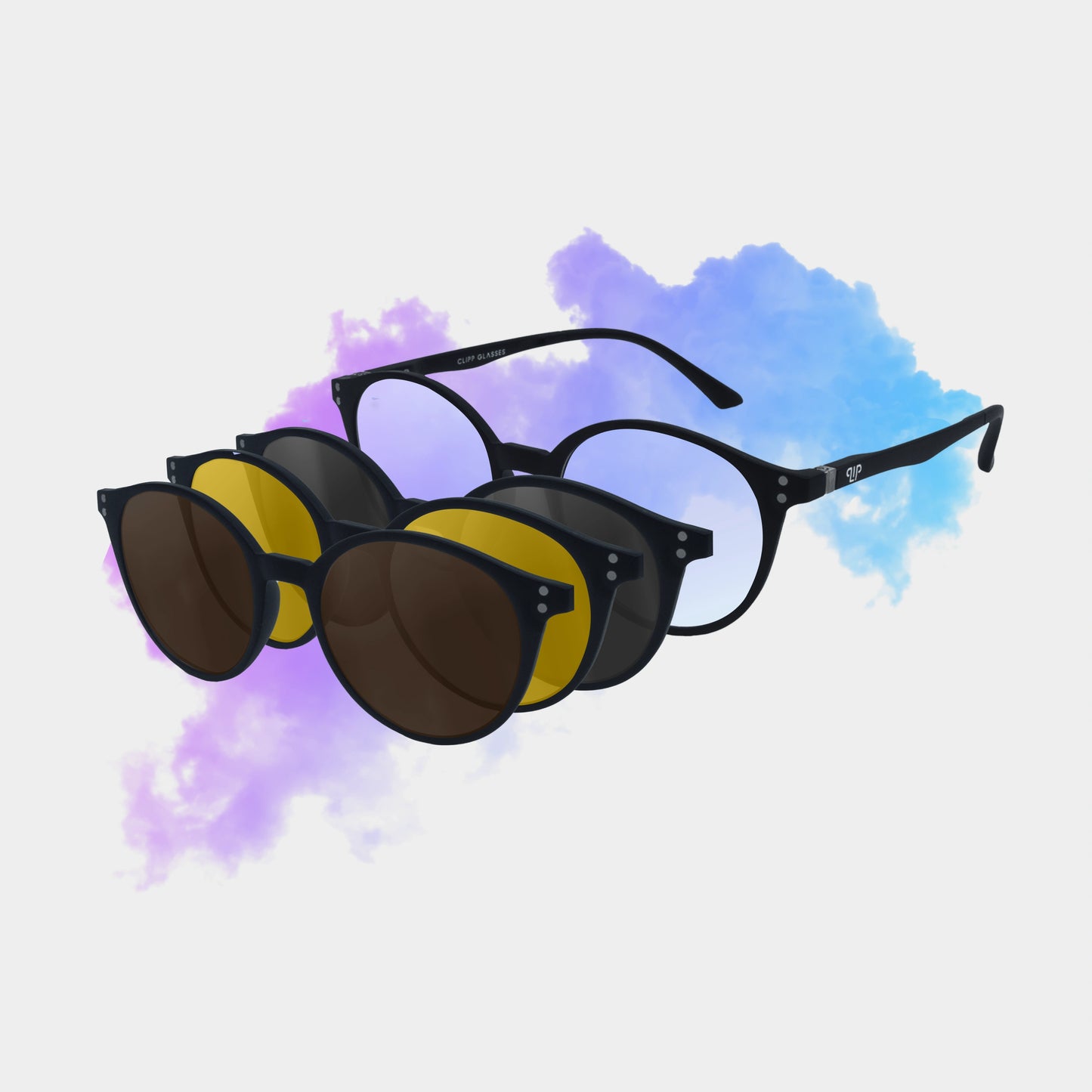 Clipp Glasses Sierra monitor szemüveg fekete, barna és sárga fedőlencsével