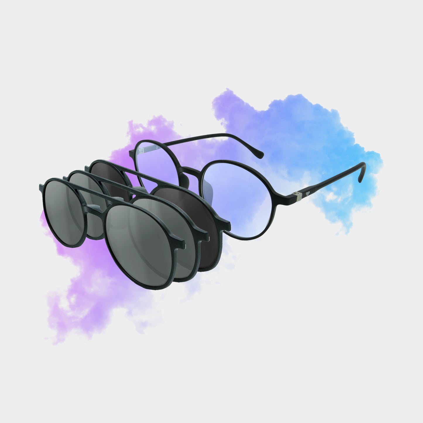 Clipp Glasses Harry monitor szemüveg fekete, ezüst és ezüst fedőlencsével