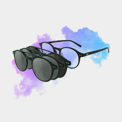 Clipp Glasses Sierra+ monitor szemüveg fekete, ezüst és ezüst fedőlencsével