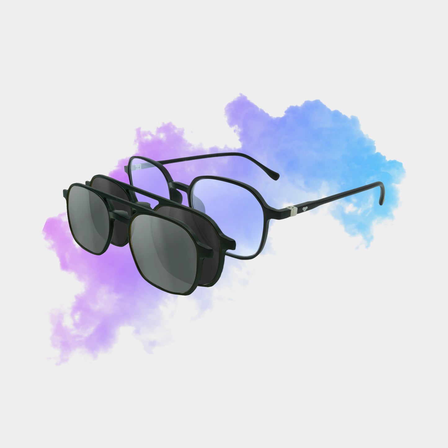 Clipp Glasses Hex monitor szemüveg fekete és ezüst fedőlencsével