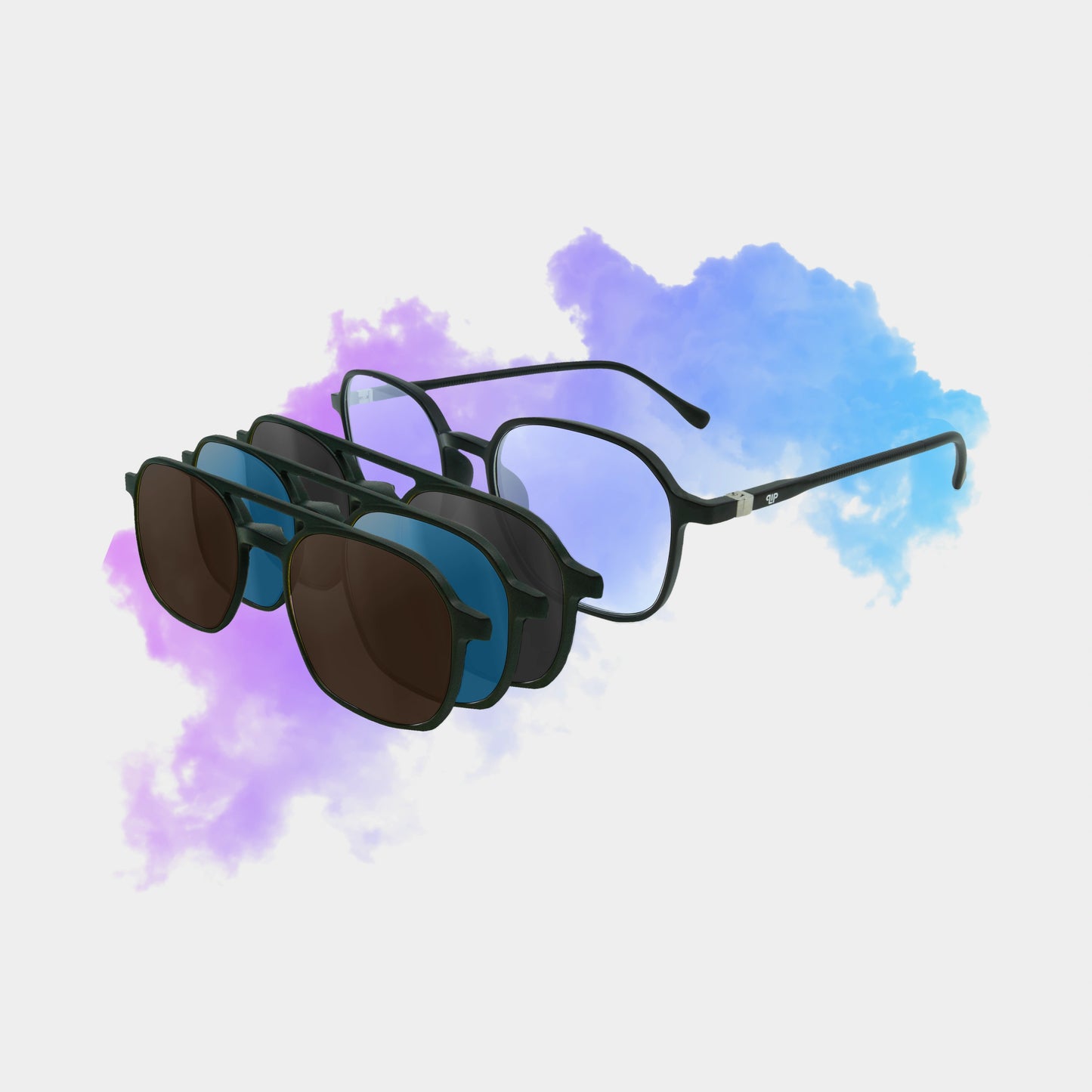 Clipp Glasses Hex monitor szemüveg fekete, barna és kék fedőlencsével