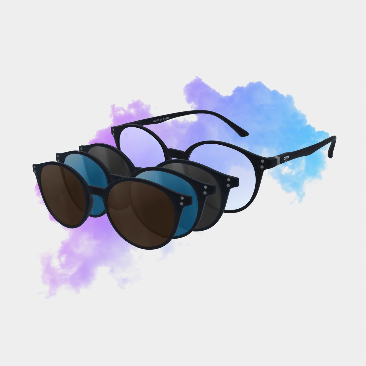 Clipp Glasses Sierra monitor szemüveg fekete, barna és kék fedőlencsével