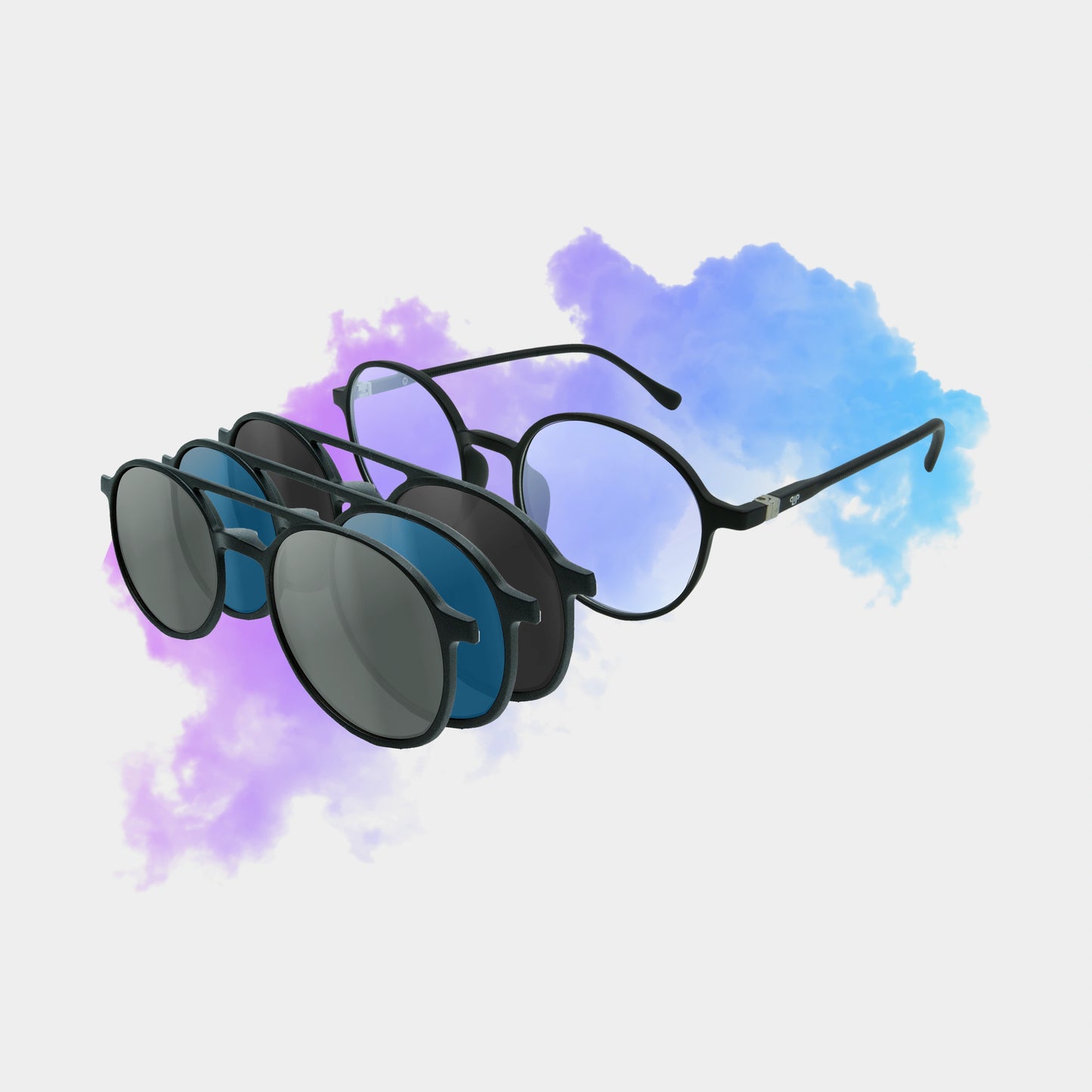 Clipp Glasses Harry monitor szemüveg fekete, ezüst és kék fedőlencsével