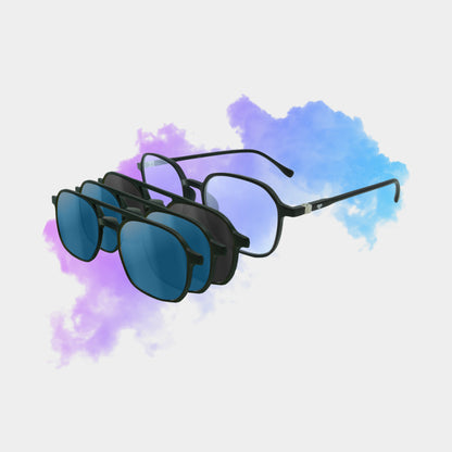 Clipp Glasses Hex monitor szemüveg fekete, kék és kék fedőlencsével