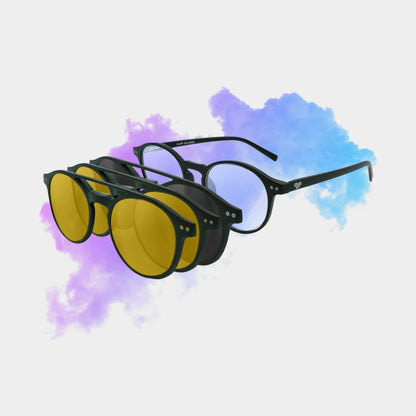 Clipp Glasses Sierra+ monitor szemüveg fekete, sárga és sárga fedőlencsével